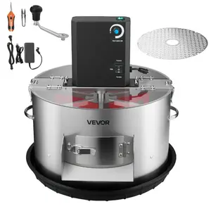 VEVOR Electric Bud Leaf Trimmer, 2-in-1 Manual Electric, 16 in Bud Trimmer with Stainless Steel Blades, Visual Cutting, Wet Dry Hydroponic Cutting Machine with Tray, for Plant Buds Flowers