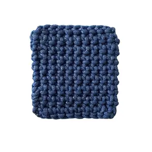 2 PACK Nylon Dish Scrubbies Pot Scrubbers Kitchen Scrubbies Reusable Dish Scrubbie Rectangle Scouring Pad Navy Blue