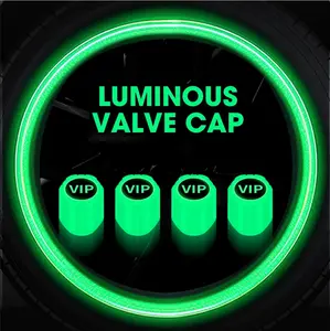 Universal Fluorescent Car Tire Valve Caps,Handmade Rhinestone Stem Covers,Illuminated Valves Nozzles,Car Accessories 4pcs For Audi Chevrolet VW JAGUAR Ford Jeep