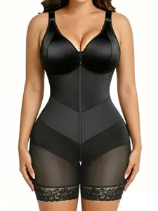 Women's Shaping Bodysuit with Waist Cinching and Hip Lift, V-Neck Soft Fit, Adjustable Straps, Ideal for Everyday Wear, Waist Cincher Shapewear