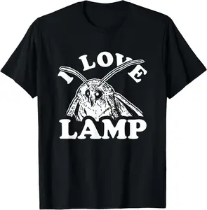 I Love Lamp Moth - Moth Meme T-Shirt Pure Cotton Graphic Tees Menswear Top: Gifts for Men & Women