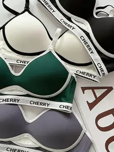 2026 New 4-Piece Comfortable Skin-Friendly Breathable Unrestrained Cherry Print Underwear Set, Soft and Lightweight Innerwear