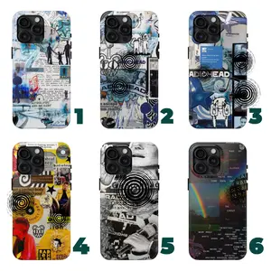 6 styles ver2 radio-in-rain phone case - in.rainbows ok.computer creep album art cover - aesthetic band phone accessories for fans fit iphone 17 16 pro max to SE, SS Galaxy