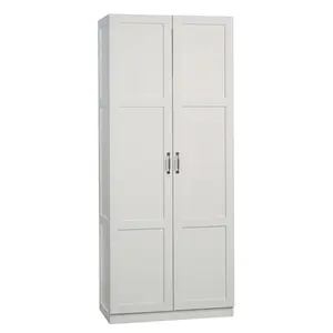 Sauder 16"D Storage Cabinet White with 4 Adjustable Shelves for Kitchen & Pantry Organization