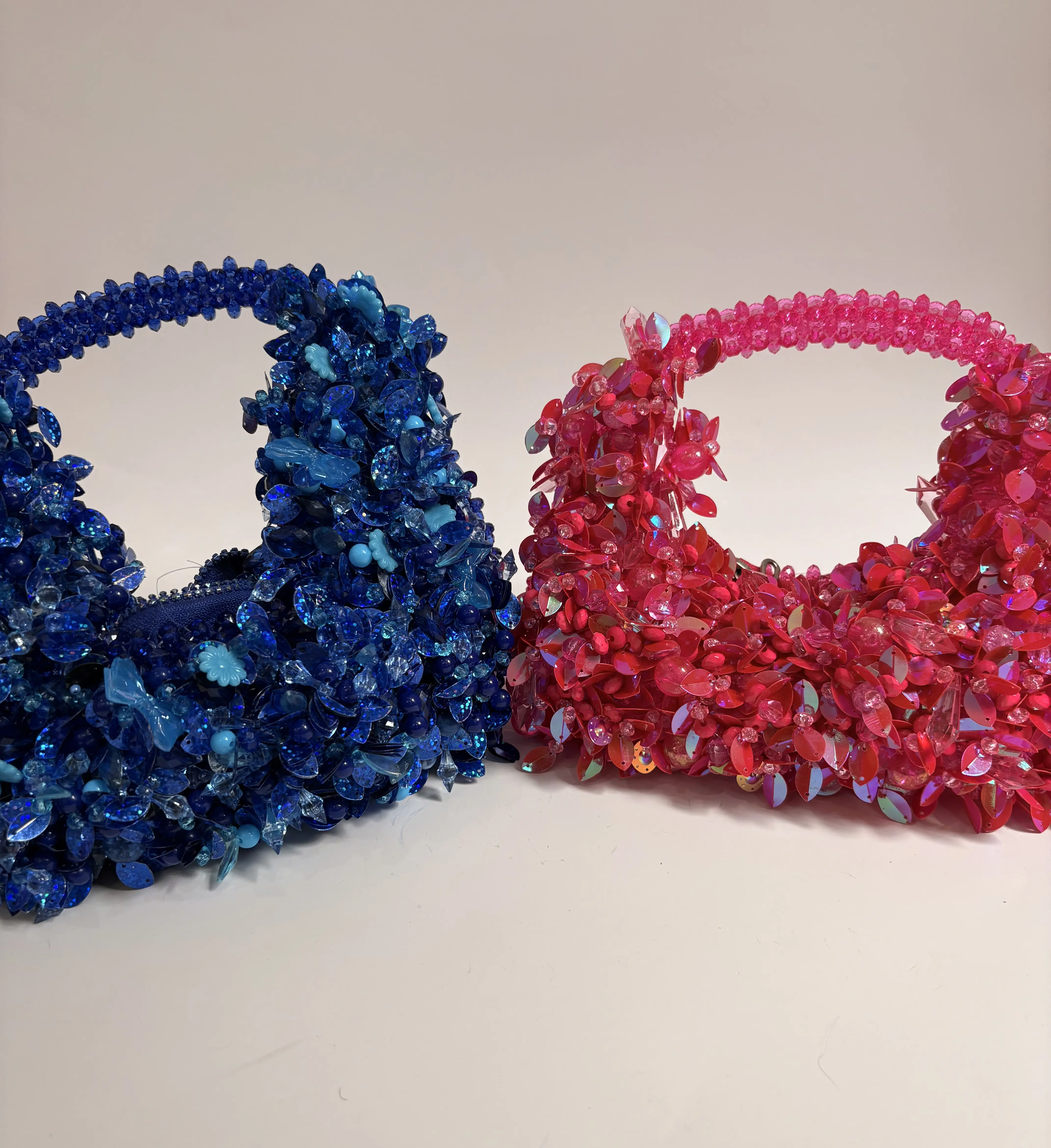 Women's Mini Beaded Handbag, Beading Design, Mini Size for Carrying Small Items, Ideal for Party Wear