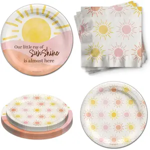 Little Ray of Sunshine  Shower Party Supplies Kit For 24