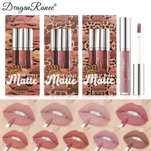 Leopard Print Lipstick Set, Matte Long-Lasting Gloss-Free, High Pigmentation, Daily Use, Perfect for Dates, Parties, Gifts, Souvenirs