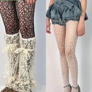 2026 Fashion Women White Medium Grid High Waist Stocking Fishnet Club Tights Panty Knitting Net Pantyhose Trouser Mesh Lingerie