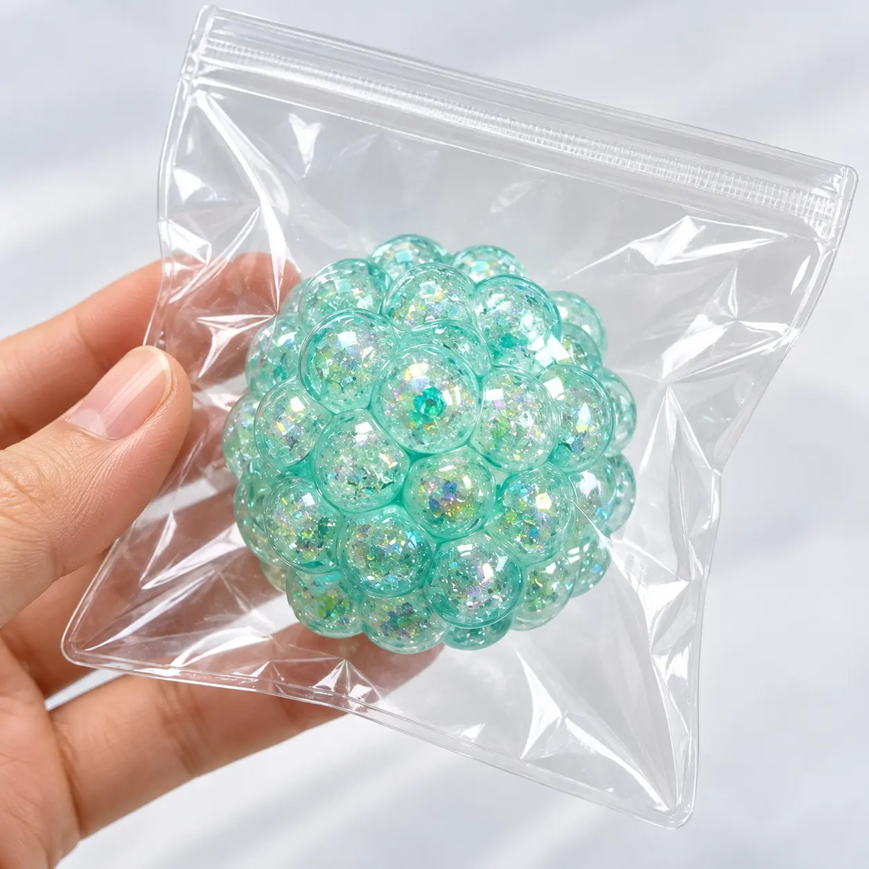 Green Adult Stress Relief Fidget Toy - Sticky Squeeze Ball