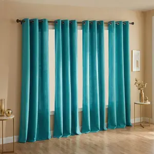 Curtain Club 4 Panels 34x84 Inch, plain cationic curtains, made of cationic two-color yarn fabric, with iron ring style, easy to install, high-end and elegant, can better decorate your home, L18-1