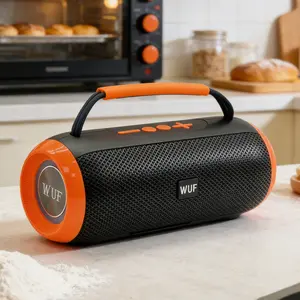 Wireless Bluetooth Speaker by WUF | 20W Clear Sound with Heavy Bass, RGB Rhythm Lights. TF/USB Play, Easy to Use, Stable Audio, Ideal for Yoga, Home, Camping & Indoor Gatherings.