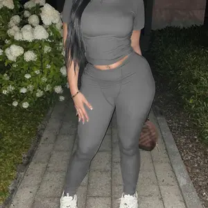 Women's 2 Piece Shirt and Leggings Set for Casual Wear - Womenswear, sweatsuit set outfit