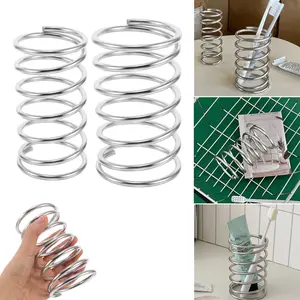 Stainless Steel Holder Spring Toothbrush Stand, Durable & Rust-Resistant Design, Perfect for Organizing Your Bathroom Essentials, Toothbrush Holders