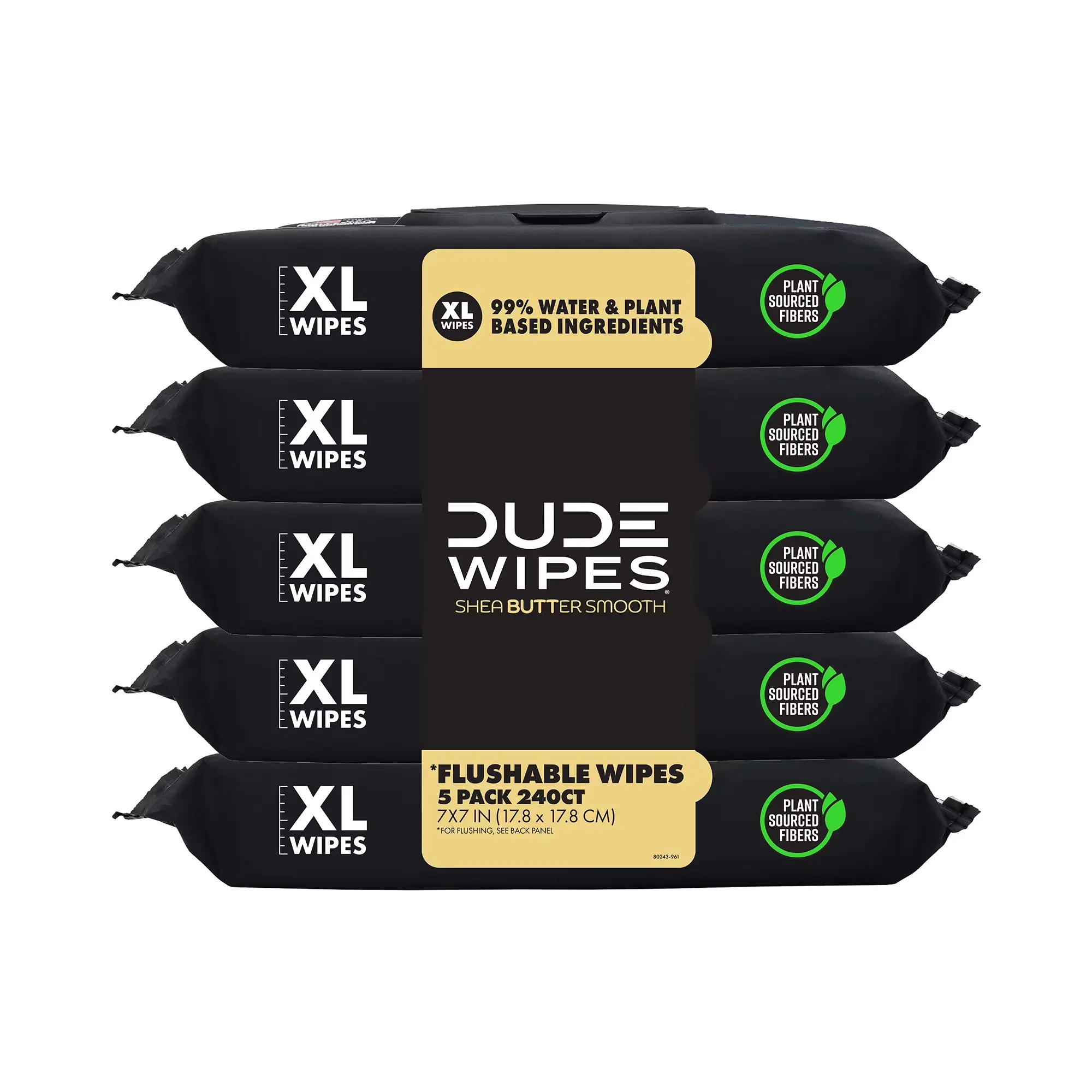 (Choose scent) DUDE Flushable Wipes, Extra Large Shea BUTTer Smooth Wet Wipes extra-large adult wet