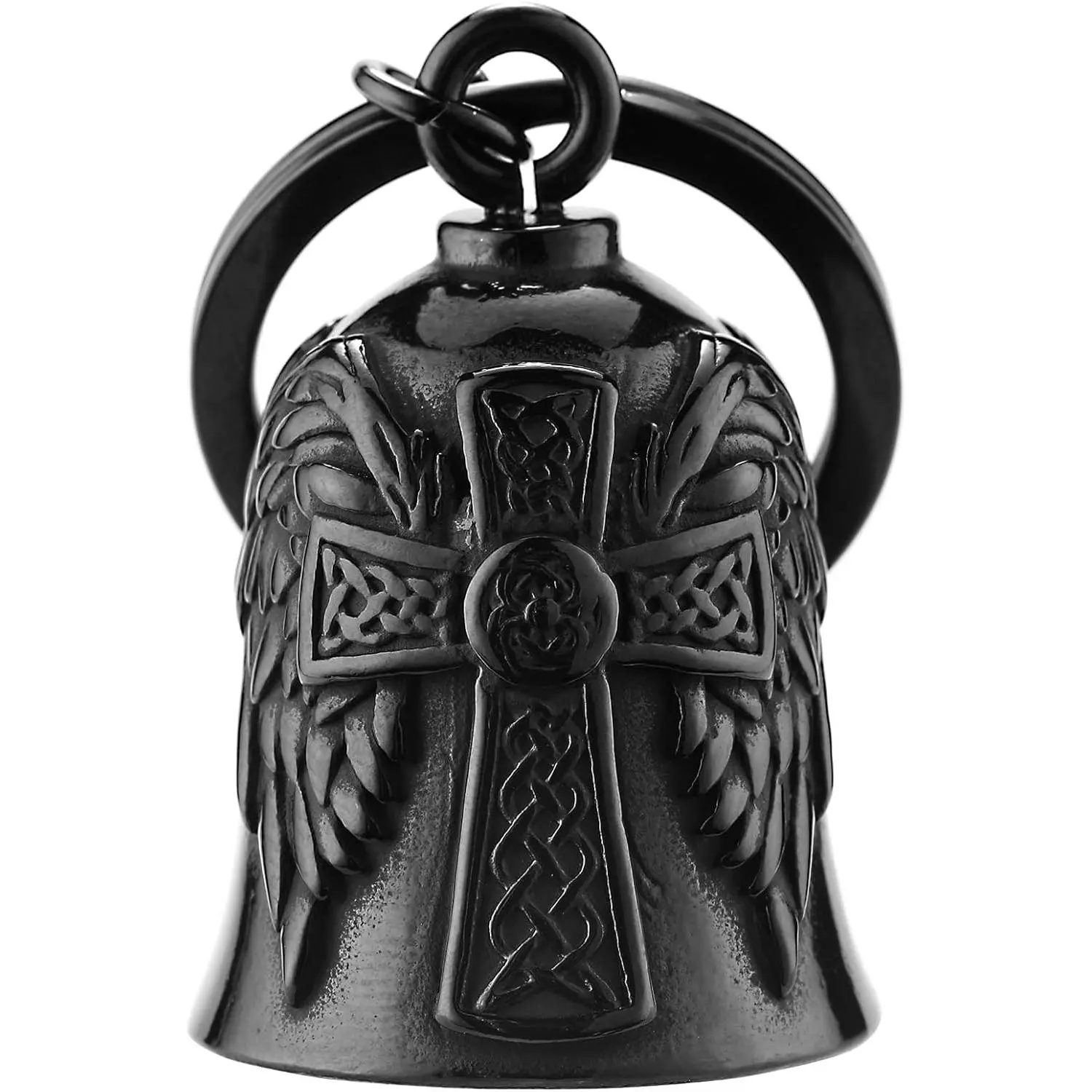 Men Bells -  Angel Bell for Men Women,Bell Biker Accessory,Guard Riding Safety (Black)
