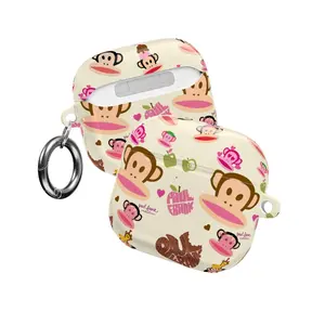 Paul Frank Julius Monkey Pop Art Pattern Earbuds Case Cover for Apple AirPods Pro 1 2 3, AirPods 1 2 3 4
