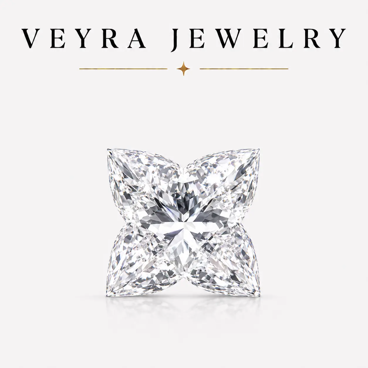 D Color Lily Flower Cut White Moissanite Loose Stone, VVS1 Clarity GRA Certified Gemstone for Ring, Pendant & Custom Jewelry