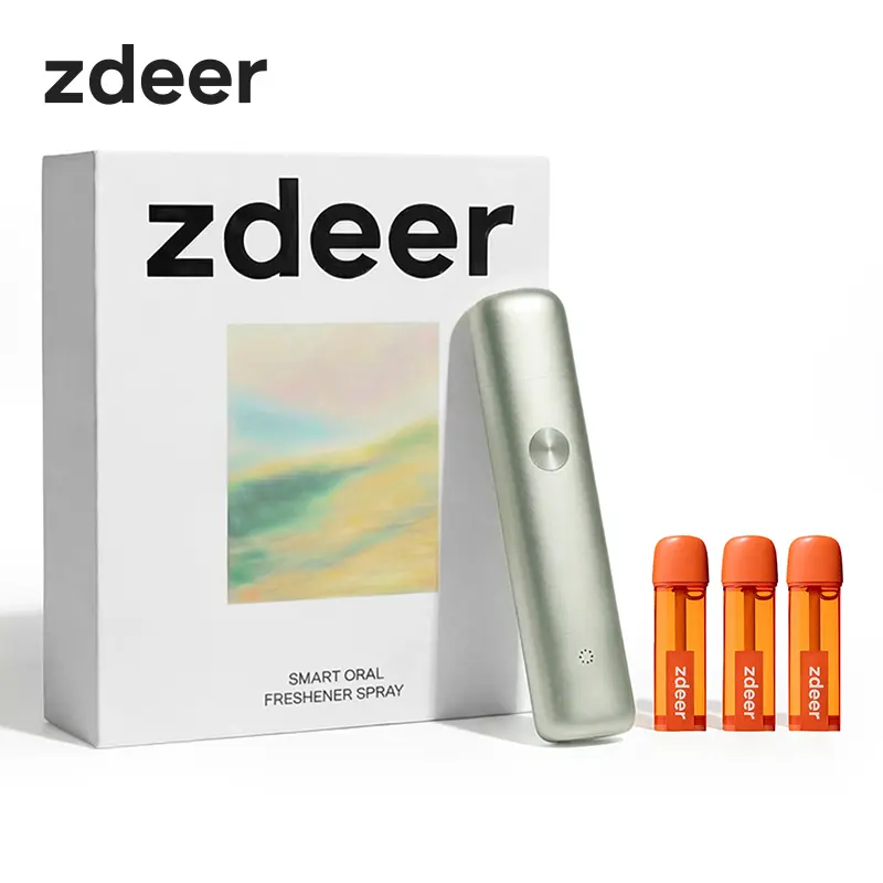 zdeer Smart Electronic Oral Spray PW13, Instant Fresh Breath Device with Replaceable Flavor Pods, Portable Nano-Mist Mouth Refresher for Travel, Dates & Daily Routine, Self-Care Wellness Gift A