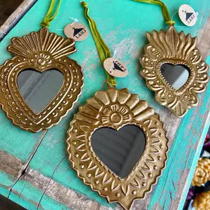 Small Mirrored Sacred Hearts
