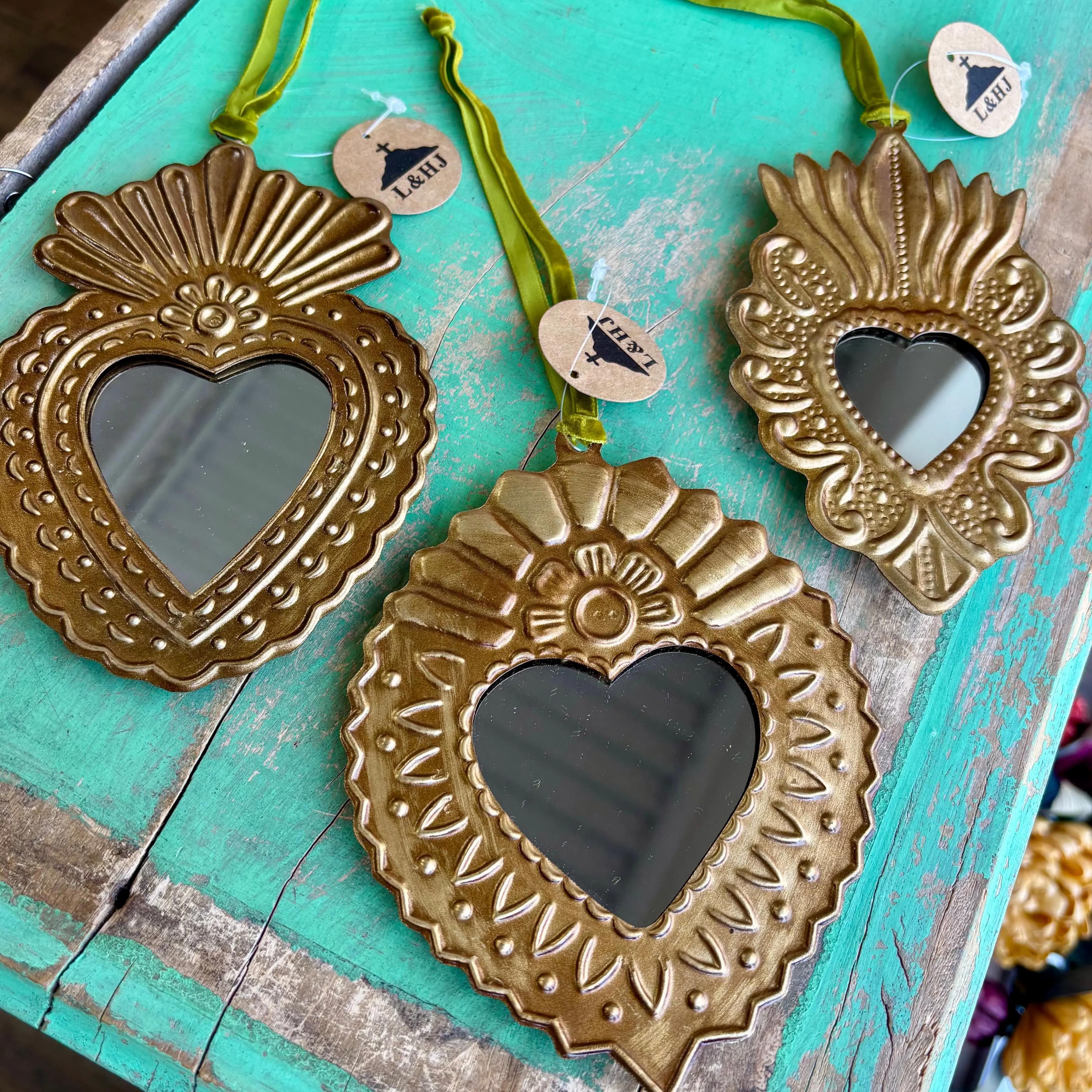 Small Mirrored Sacred Hearts Small Mirrored Sacred Hearts