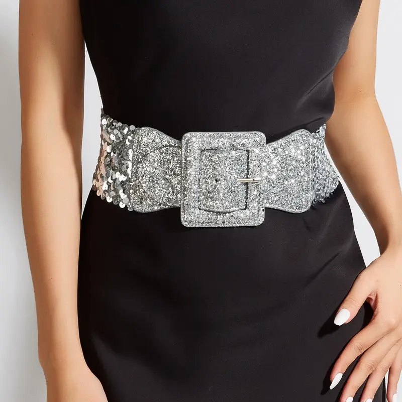 1 piece of fashionable and simple butterfly-style buckle wide waist belt, exquisite gift, INS French fashion trend, suitable for daily commuting, gatherings, parties, and as a gift for friends and family