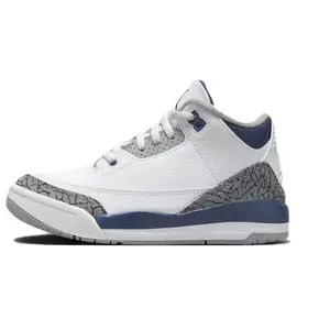 Little Kid's Jordan 3 Retro White/Midnight Navy (DM0966 140)