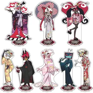 Anime Hazbin Hotel Vaggie Angel Dust Alastor Husk Charlie Morningstar Acrylic Stand Standing Plates Desktop Ornament Gift