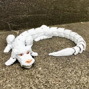 Flexi Luckdragon - Falkor 3D Printed Articulated Fidget Toy - Full Color