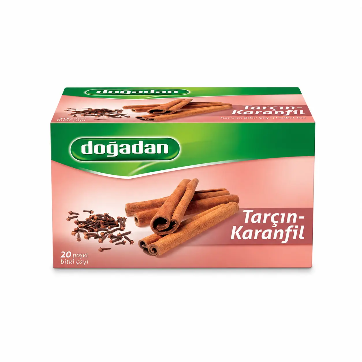 Dogadan Cinnamon-Clove Traditional Natural Flavor Herbal Tea Beverage, 20-Count Tea Bags Box