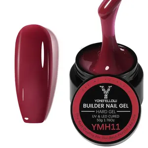 YOKEFELLOW Builder Nail Gel YMH11 Red Nail Extension Gel 50g 1.76oz  Builder Gel for Nail Extension Profession poly nail gel Long Lasting Hema-Free Tpo-Free Nail Extension Gel for Beginners and Professional