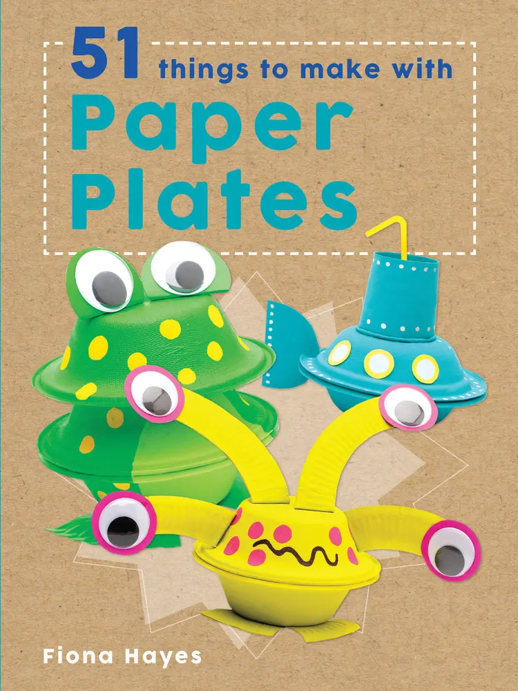 Used Hardcover Book - 51 Things to Make with Paper Plates by Fiona Hayes (English) - Craft Ideas, Handicrafts, Recycled Art, Paper Plate Projects, Robots for Educational Supplies, Castle