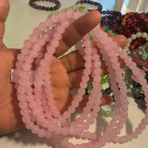 Kizzit- 8mm lighter pink bead strand