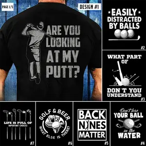 Funny Golf Graphic Slogan, Beer Golf, Golf Lovers, Golf Club Design,Golf Ball Humor, Shirt For Men For Women, Oversized Vintage Cotton Apparel