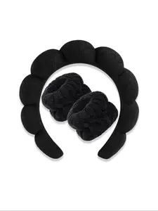 Cloud Shaped Headband & Wristband Set, Cute Hair Accessories Set for Women & Girls, Minimalist Headwear Suitable for Thick Hair