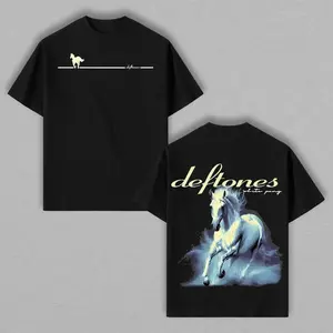Deftones White Pony Graphic Tees, Vintage 90s Alternative Metal Band T-Shirt, Retro Grunge Rock Merch Shirt, Oversized Cotton Casual Crewneck, Music Fan Streetwear Graphic Tee, Soft Fabric Seamless Unisex Top