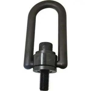 American Drill Bushing 5,000 Lbs. Load Capacity, 3-1/2 Inch Wide x 6.87 Inch High x 3.87 Inch Opening, Extra Duty Center Pull Hoist Ring 3/4-10 Thread Size, 1-1/2 Inch Thread Length, 1 Inch Radius, 1-1/2 Inch Chuck Height 33717