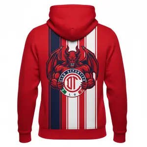 Toluca FC hoodie roja para true diablos fans!