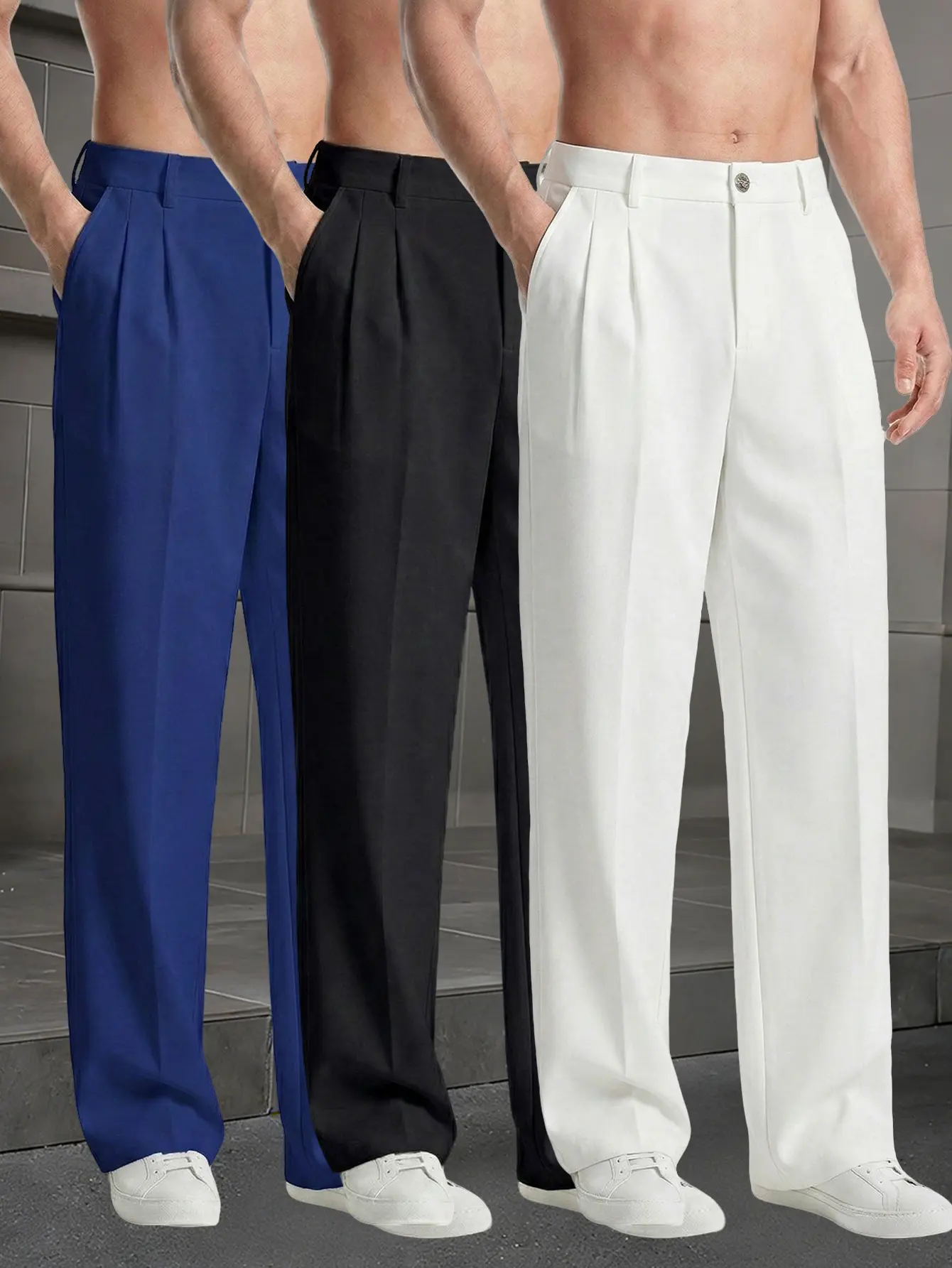 1 piece men’s outdoor casual pants, solid color tie-belt trousers, comfortable and breathable for all seasons, essential for travel and outings