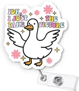 Funny Radiology Tech Badge Reel – Retractable Cute ID Badge Holder with Alligator Clip for X-Ray Tech, Healthcare Worker – IDK I Just Take The Picture Appreciation Gift – Nurse Week Accessory