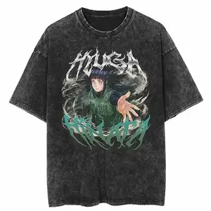 Hinata Hyuga – Fierce Ninja Graphic Anime Wash Unisex couple T-shirt