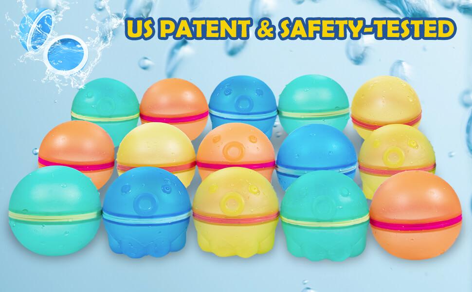 Reusable Magnetic Water Balloons – Silicone Self-Sealing Splash Balls, Quick Fill & No Leak, Eco-Friendly Summer Outdoor Pool Toys for Kids & Adults (12/16 Pack)