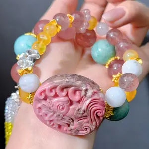 014 Jadeite Garnet Bracelet 2025 Energy High Quality Fashion Jewelry Feng Shui Beads Magnetic Gift