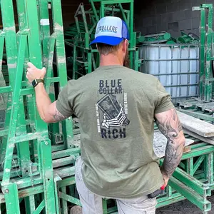 Blue Collar T-shirt | Blue Collar Rich | Support the Trades | Tradesmen shirt | Construction Worker | Drywall | Electrician | Plumber Tee