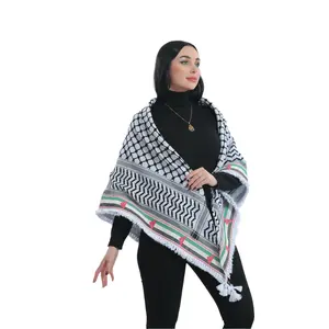 Pride and Heritage: Palestinian Flag Embroidered Kuffia