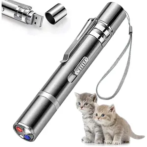 Cat Toys Laser Pointer for Indoor, Rechargeable, 7 Adjustable Wand Red Light Pet Interactive Cat Mouse Toys to Keep Busyfor Kitten Dog Chase Play
