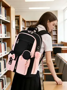 Large Capacity School Bookbag with Tablet Compartment, Lightweight Teen Backpack, Ideal for Travel, Gifts, Back-To-School, Daily Use