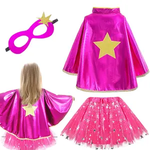 3PCS Super Sister Costumes for Halloween Party Superhero Capes for Sister Super Hero Capes with Mask Birthday Gifts Superhero Toys Super Sis Super Sister Cape Super Sis Costume