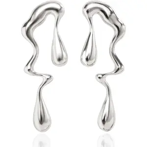 Teardrop Earrings Gold Palated Earrings Large Irregular Geometric Studs Big Lightweight Waterdrop Earrings Jewelry for Women