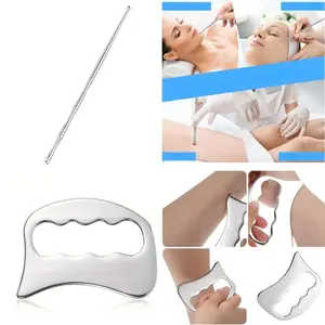 1/2pcs Stainless Steel Body Care Massage Tool Set, Back Leg & Arm Relaxation Massager, Dual-End Eye Face Foot & Body Massage Stick, Portable Travel Relaxation Tools for Full Body Relaxation