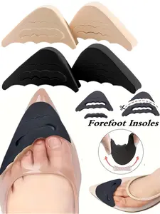 4pcs of Sponge Front Foot Inserts, Shock Absorbing Insoles for Women'S High Heels, Designed to, Shoe Size, And Serve As Protective Fillers And Shoe Additions